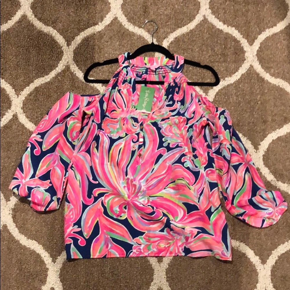 Sunny shoulder Lilly Pulitzer Elsa Top